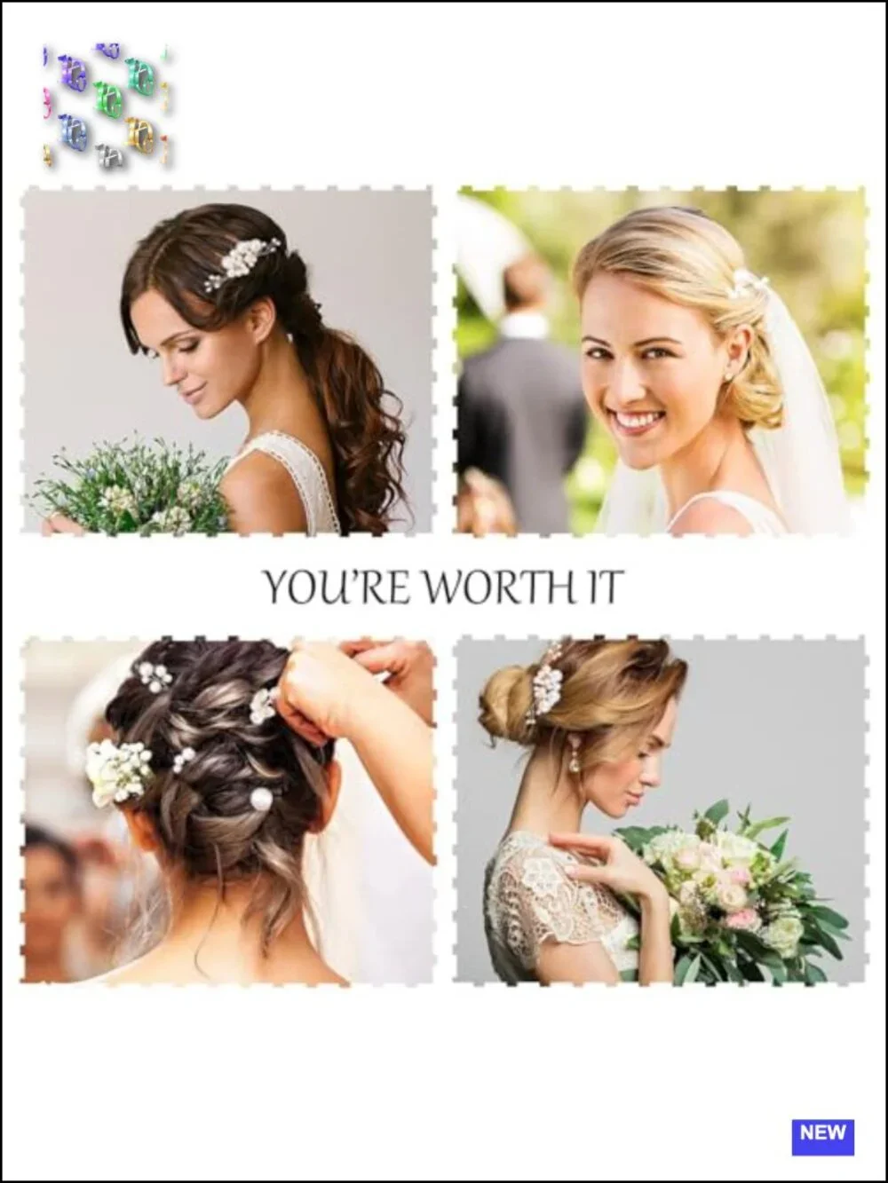 10 Bridal Pearl Hair Pins Set - Wedding Hair Accessories Vintage Headpiece